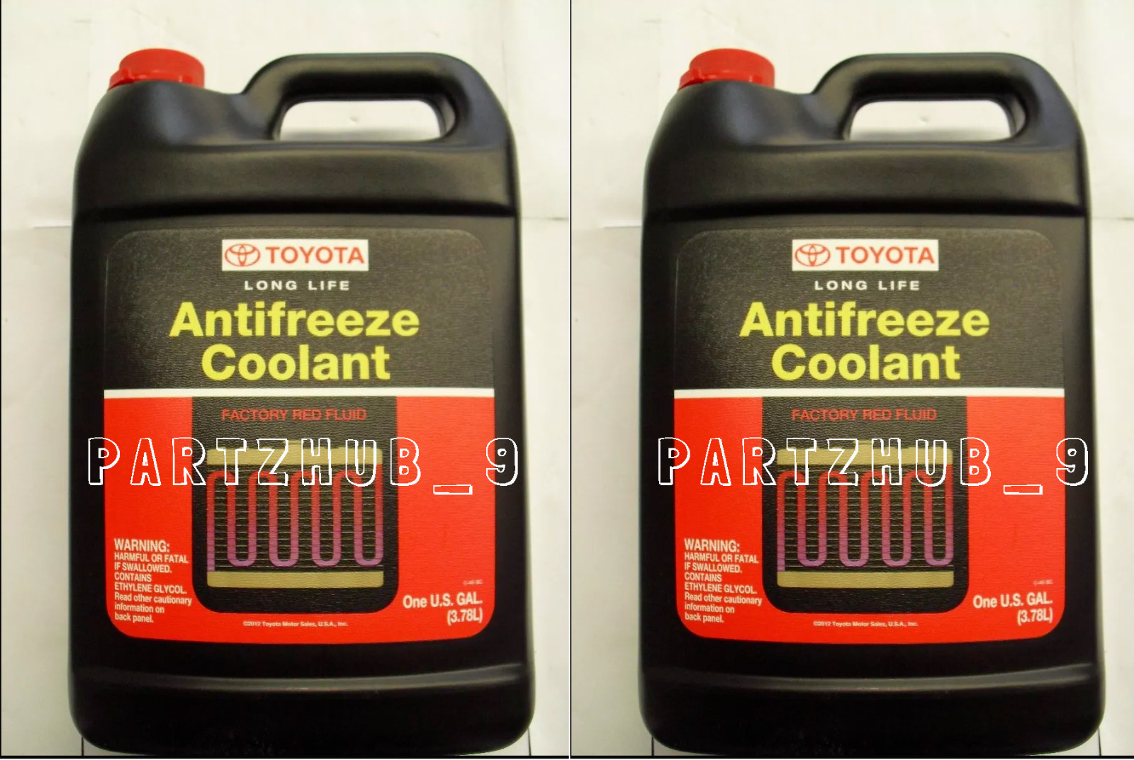 2 Gallons GENUINE RED Long Life Atifreeze Coolant 002721LLAC01 for Toyota Lexus