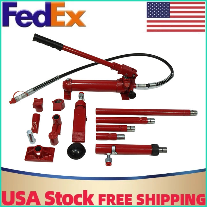 10T Porta Power Hydraulic Jack Kit,Hydraulic Multifunctional Jack,20000LB,Repair
