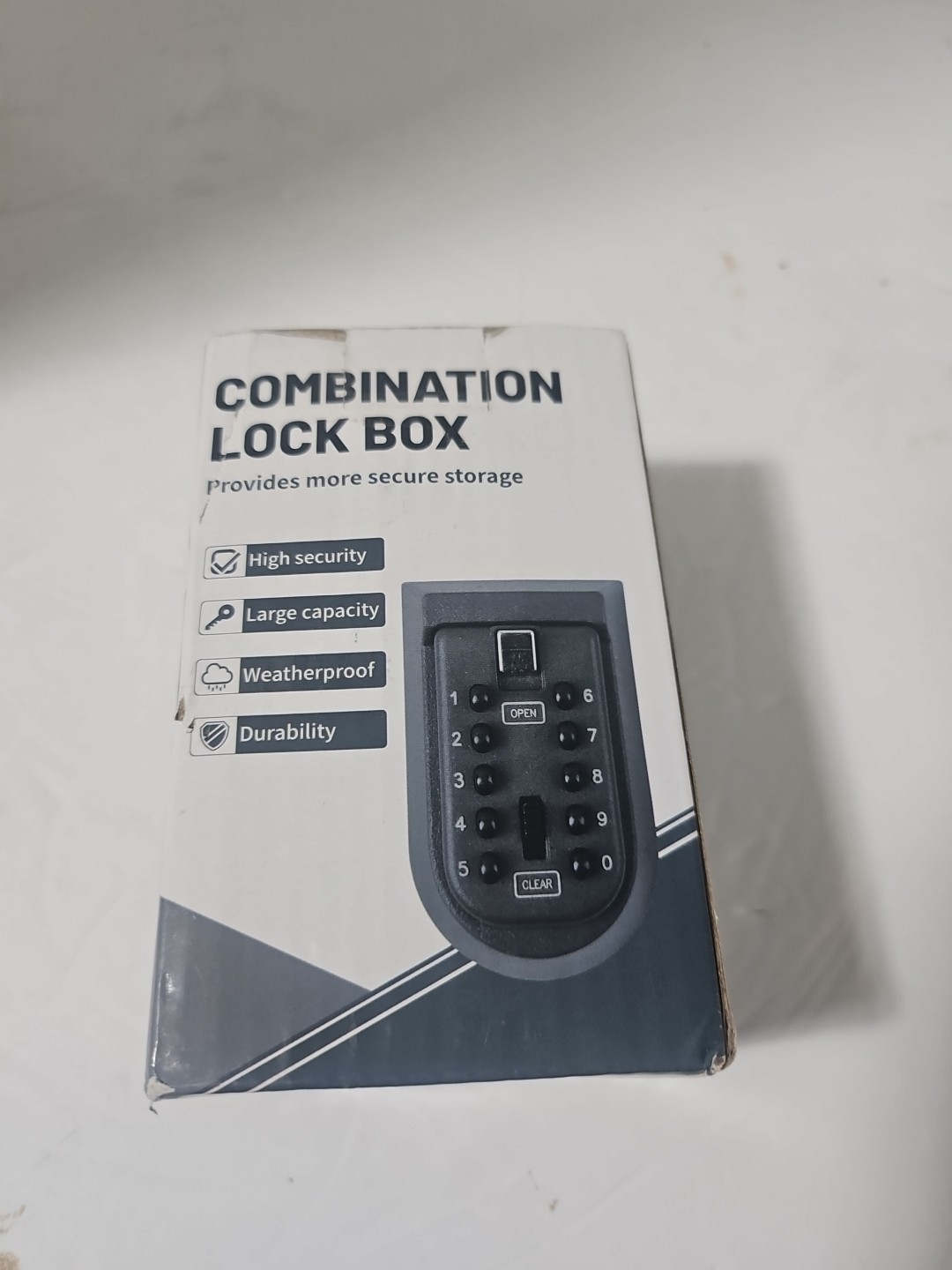 Combination Lock Box Grey Hide A Key