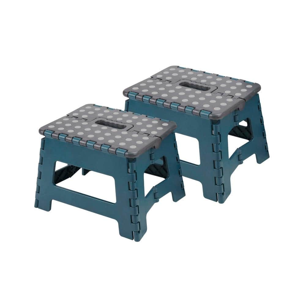 Durable Foldable Step Stool Anti-Slip Rubber Portable Handy 8.5in (2-PACK)