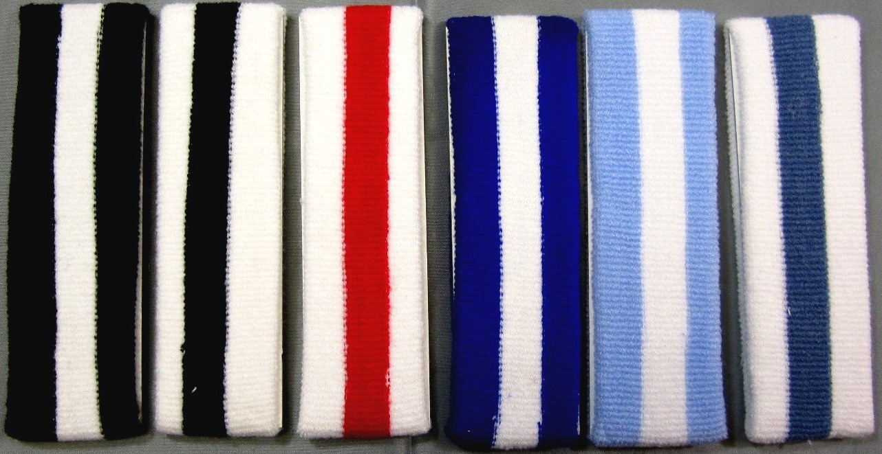 LOT OF 2- SPORTS SWEAT HEADBAND SOFT TERRY CLOTH SOLID PASTEL 2 TONE COLOR