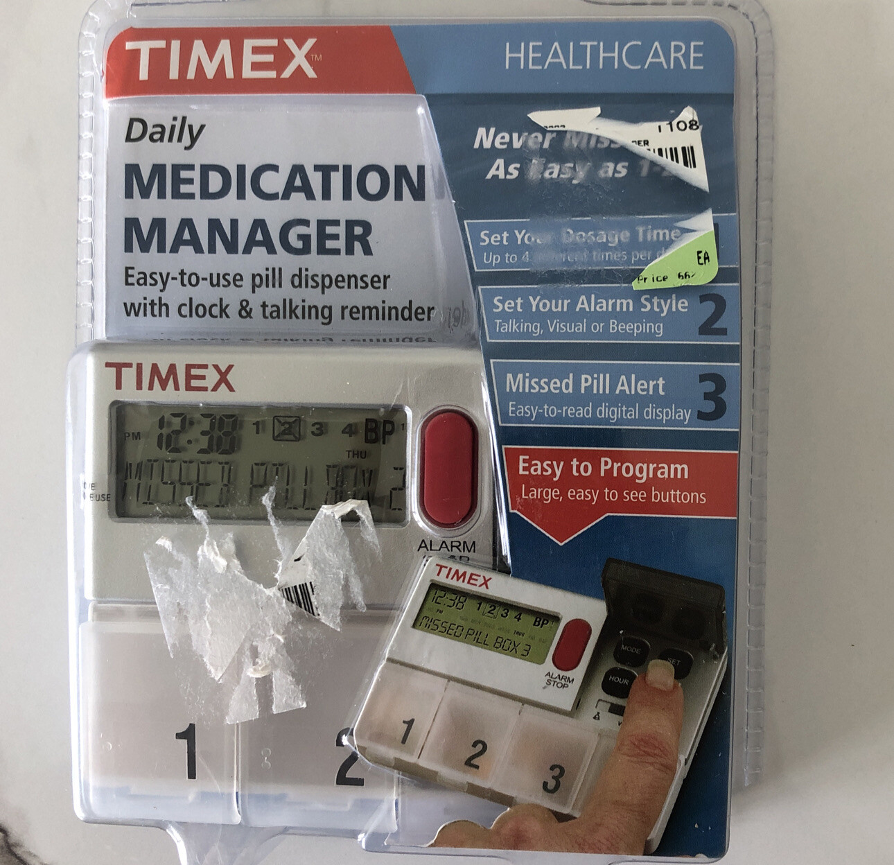 Timex Healthcare New Model 80041 Daily Digital Medication Manager  SEALED (A4)