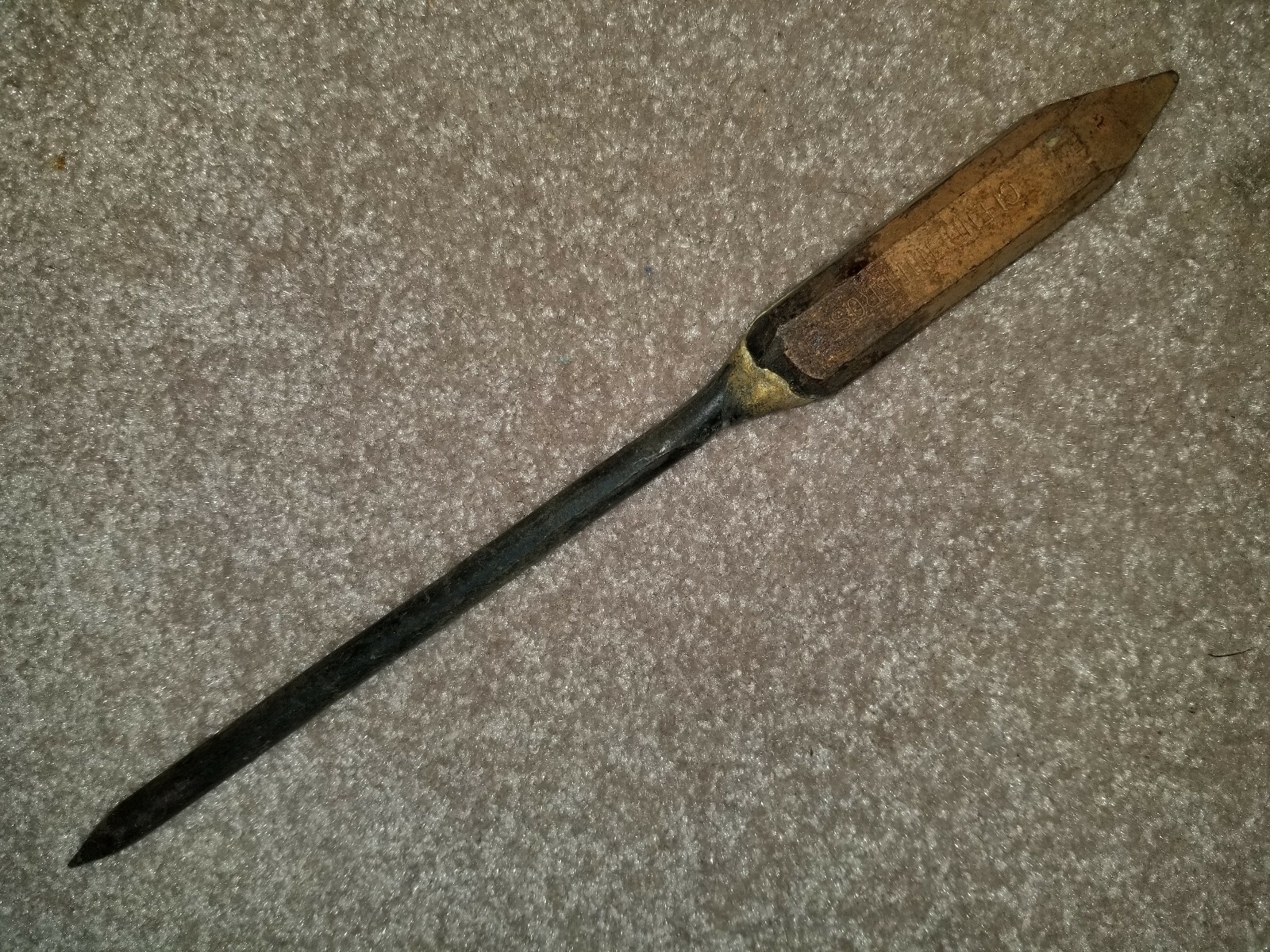 NOS Vintage antique sheet metal COPPER Soldering Iron #2 CLENDEDIN BROS.