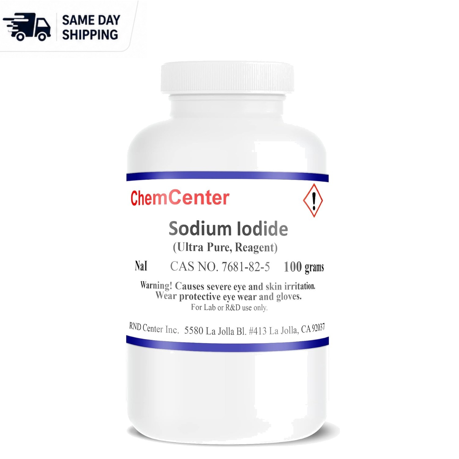 Sodium Iodide 100g - Ultra Pure Granules, 99.7% Pure for Scientific Research