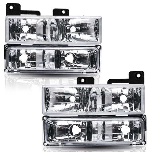 Headlight Assembly with Bumper Lights 4pcs Headlights W/ Bumper Lights