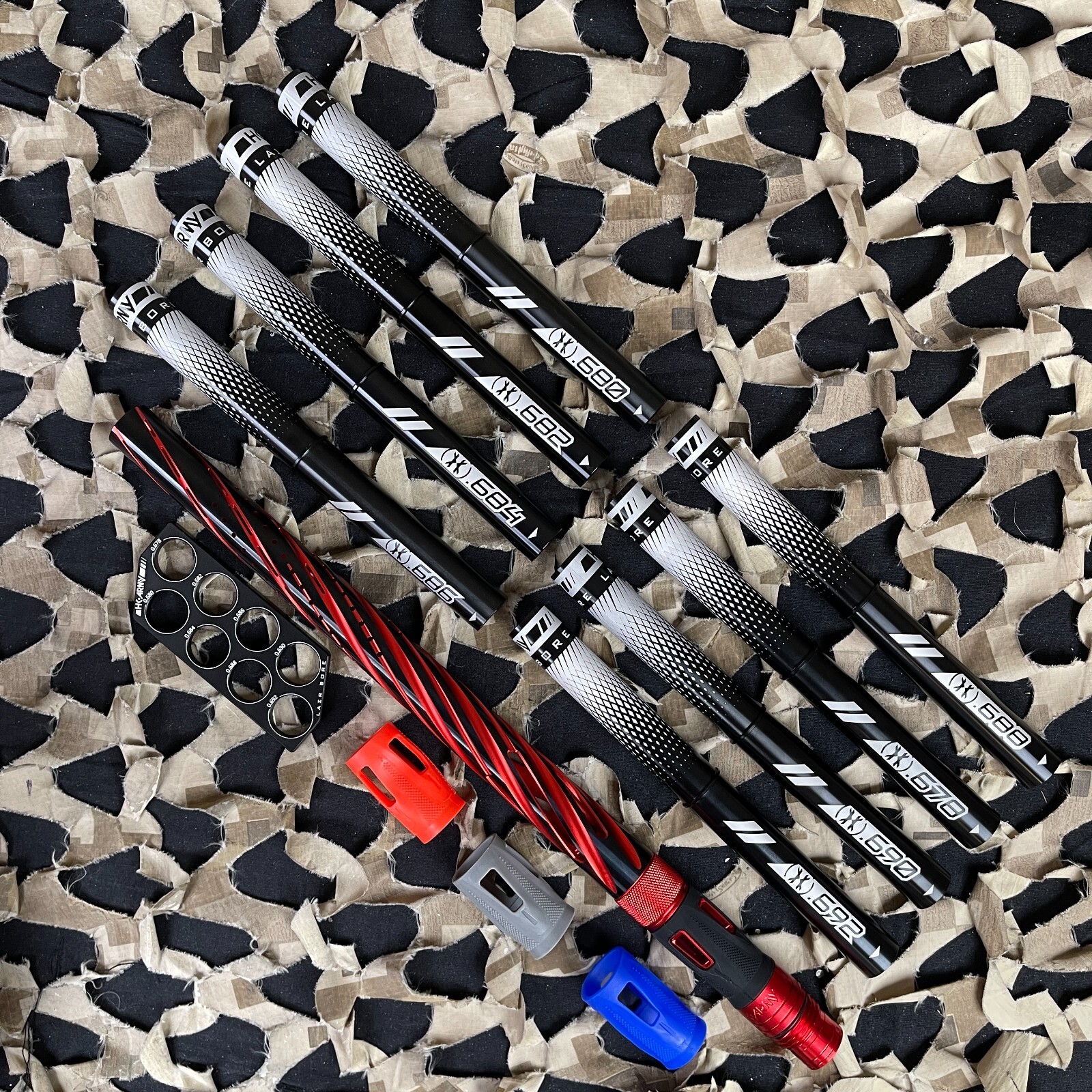 HK Army 15" LAZR Elite Orbit Barrel Kit Black Inserts - Red/Black - Luxe