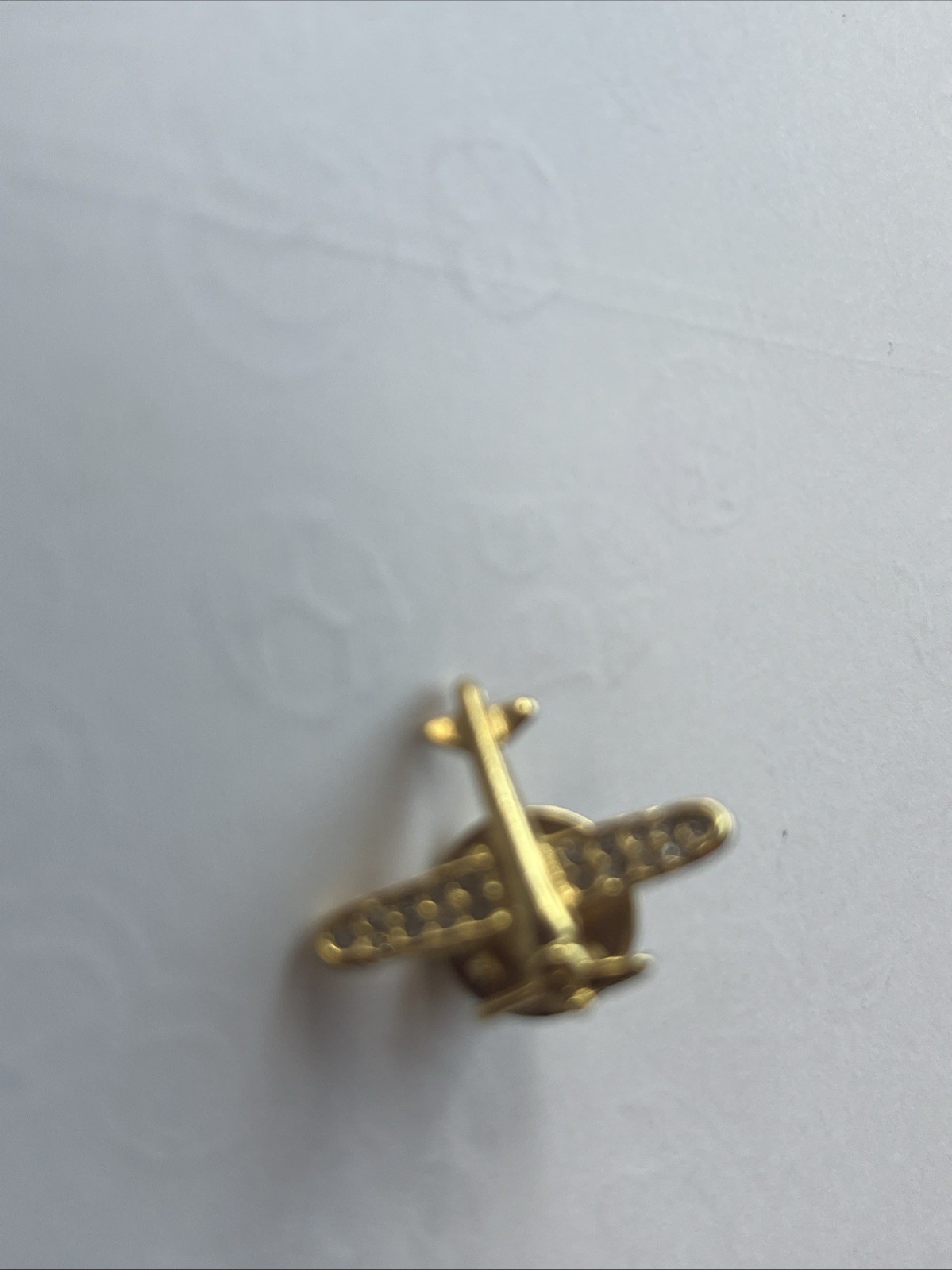 Gold Colored Airplane Pin