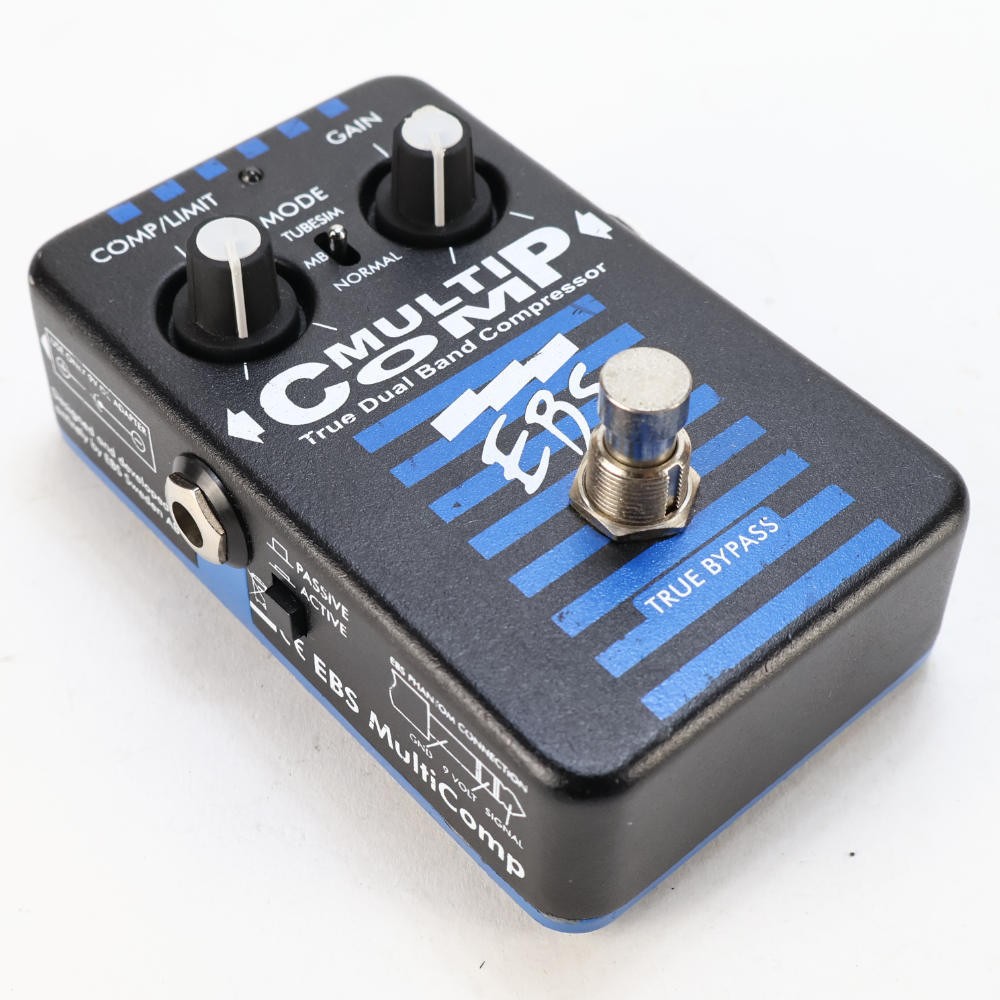 EBS MultiComp Black Label Bass Compressor Pedal Used with Tape on Back