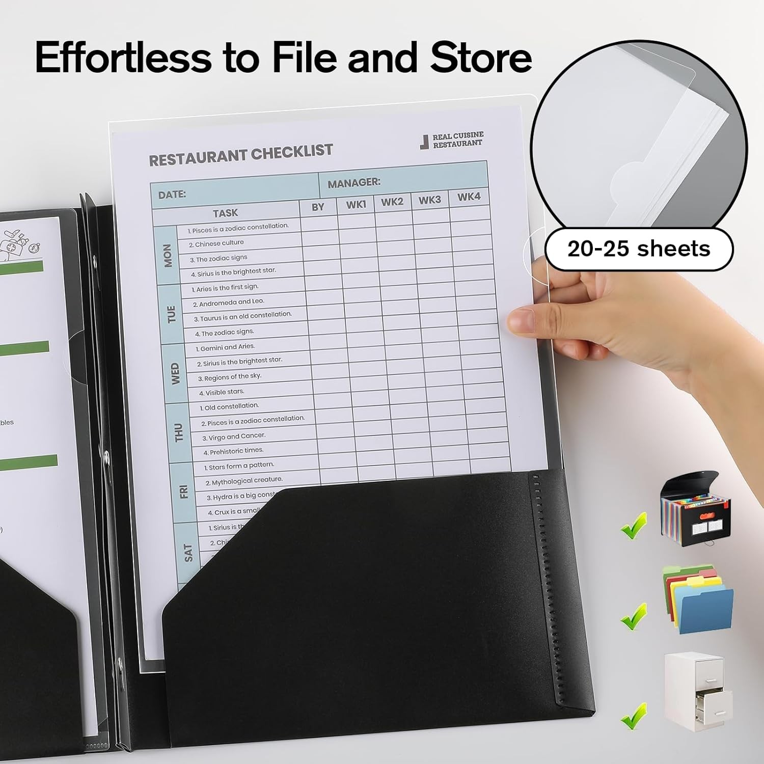 Clear Folders Sleeves Plastic Documents Project Pockets 12 Pack, Fits Letter Siz