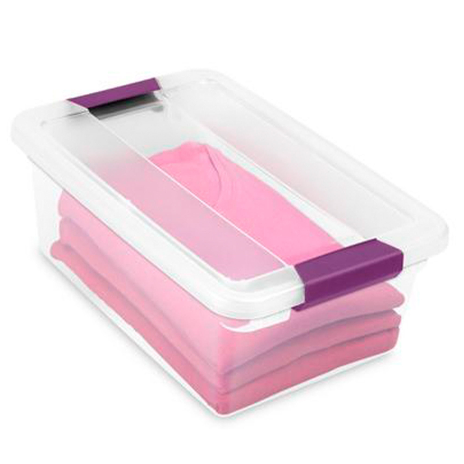Sterilite 15 Qt. Plastic Stackable Storage Container with Lid, Clear (12 Pack)