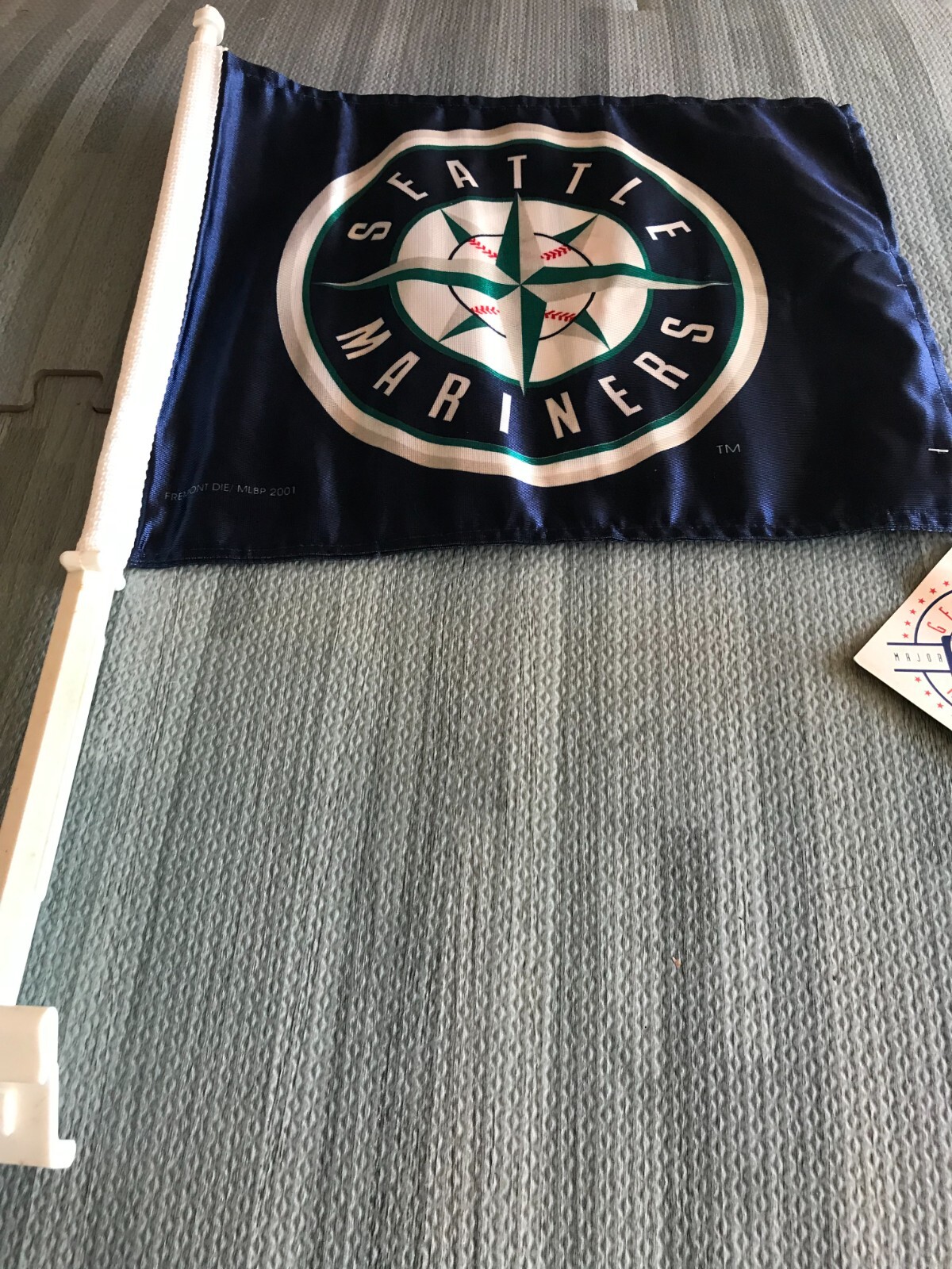 Car Window Flags MLB Team Logo 2-side - Seattle Mariners- Genuine Merchandise
