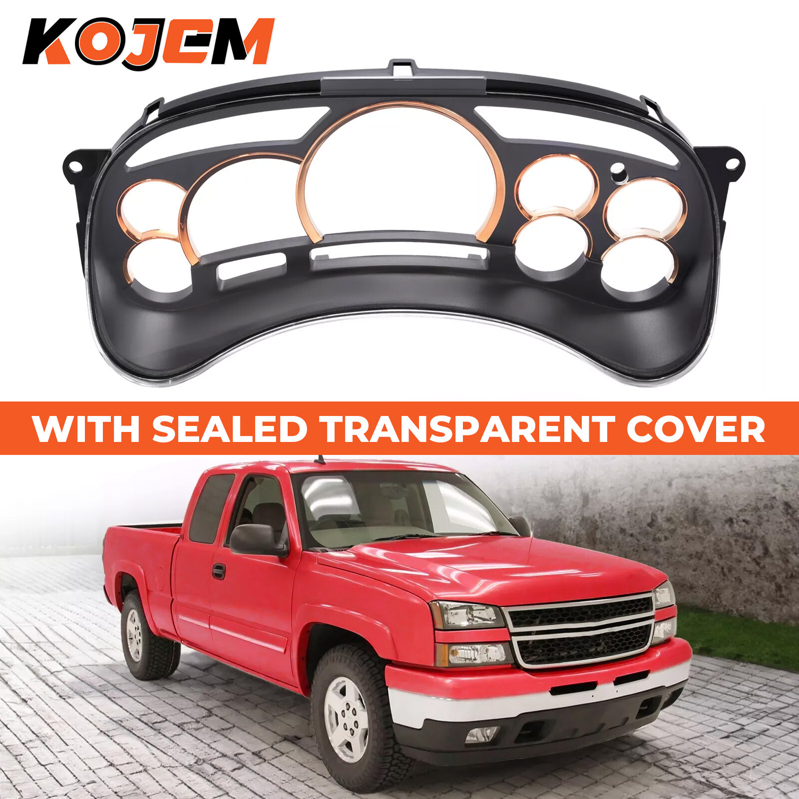 Gauge Cluster Lens Cover Satin Rings For Tahoe Suburban Sierra Silverado 03-07