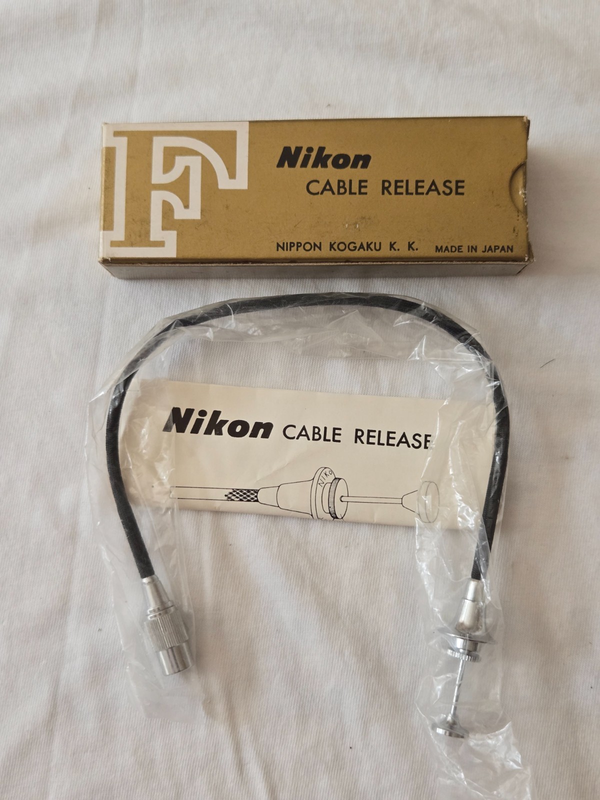 Mint! Original Nikon Early F Shutter Cable Release in Box Nippon Kogaku