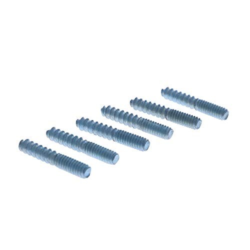 Leg Daddy 1/4"-20 Zinc Plated Hanger Bolts, 1.5" Length, Set of 6
