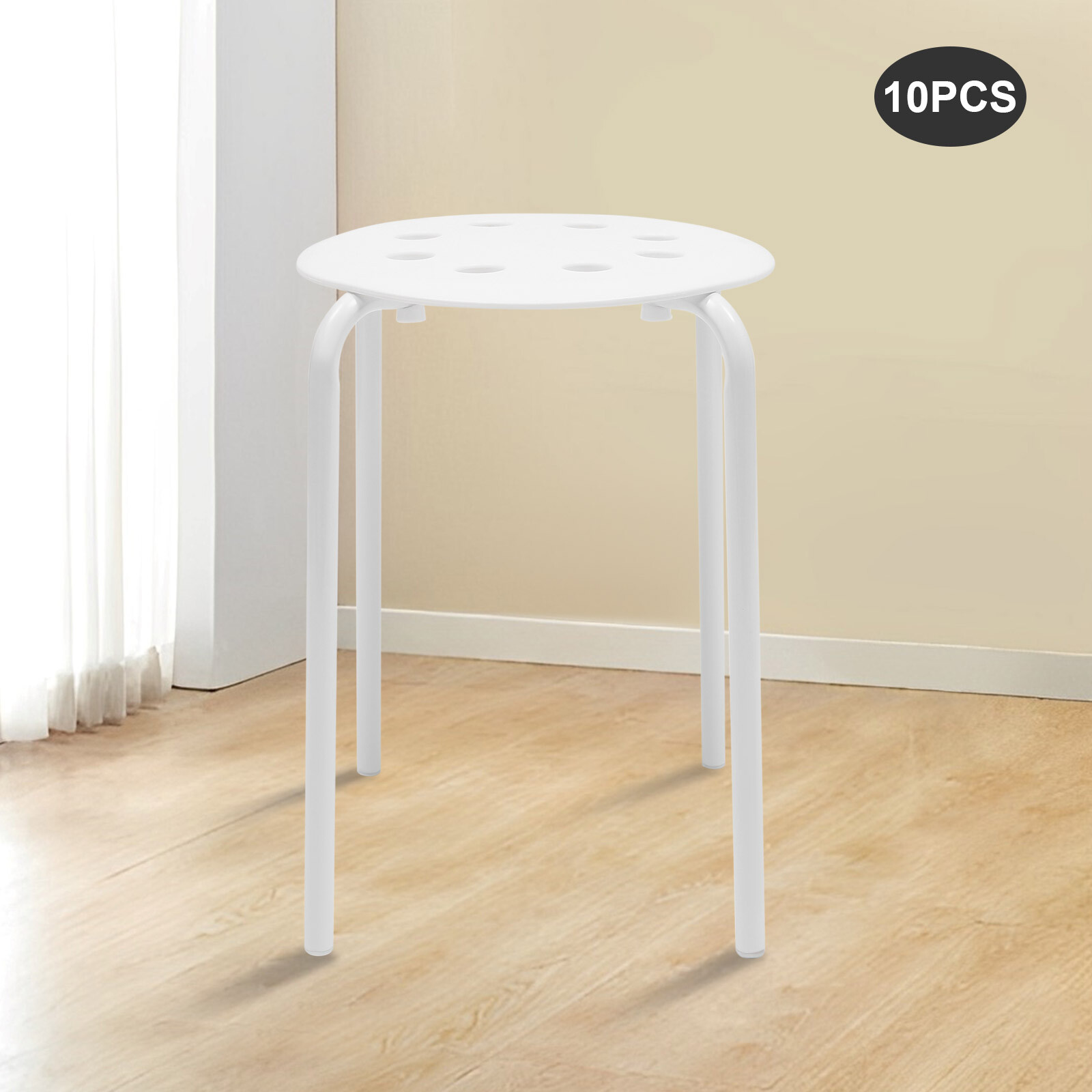 10pcs 12.20*17.72inch Stacking Stools for homes,551-881lb-Capacity chair