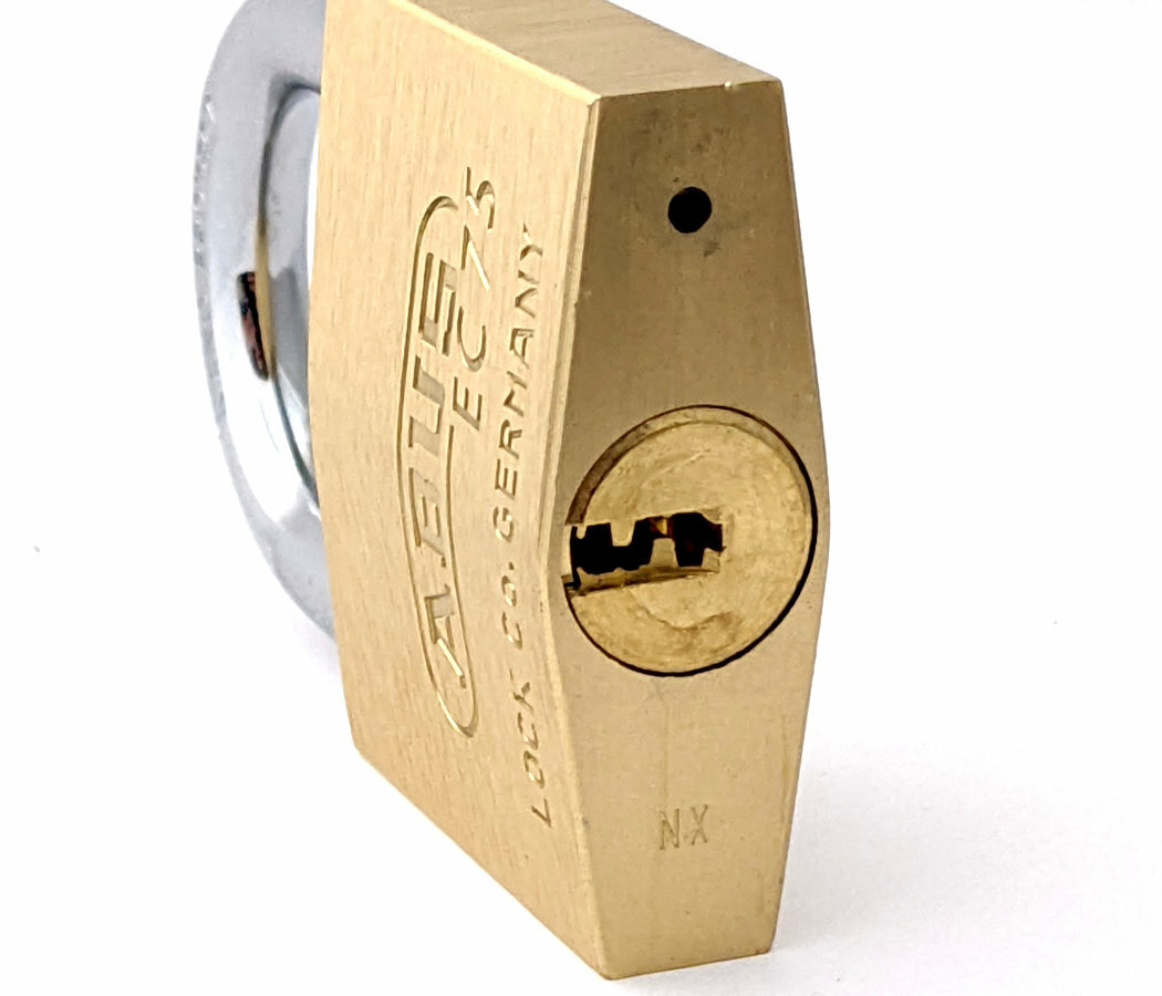 ABUS EC75/50 Solid Brass Body Padlock - Hardened Steel Shackle - Keyed Different