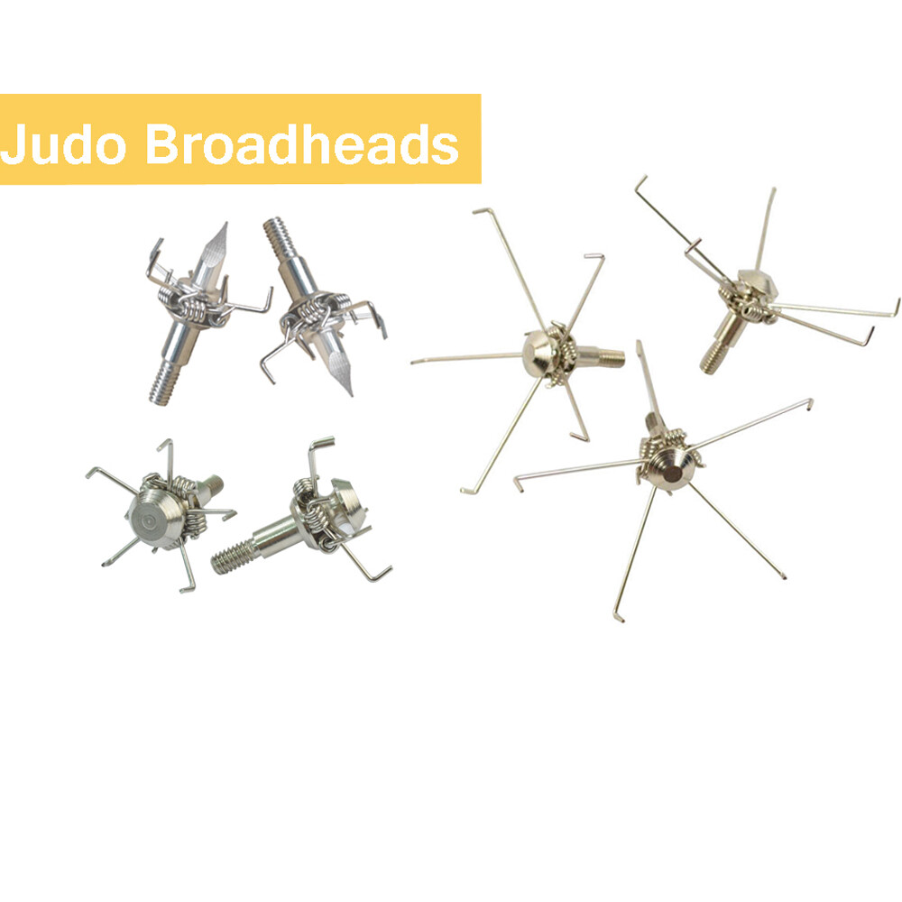 100 Grain Hunting Judo Broadheads 5 Paw Arrow Heads Archery Tips Points 12pcs