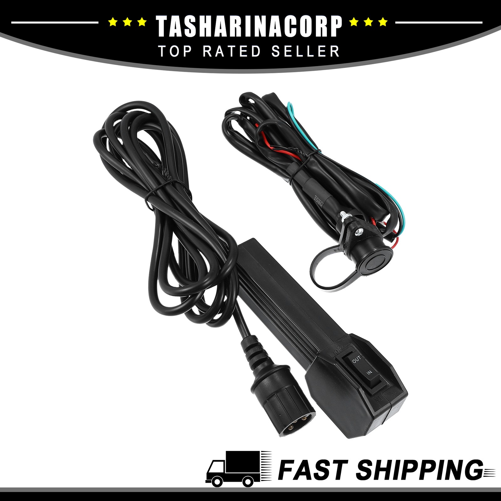 Set of 1 ATV 12V Winch Corded Hand Controller Remote Control Kit Rocker Switch