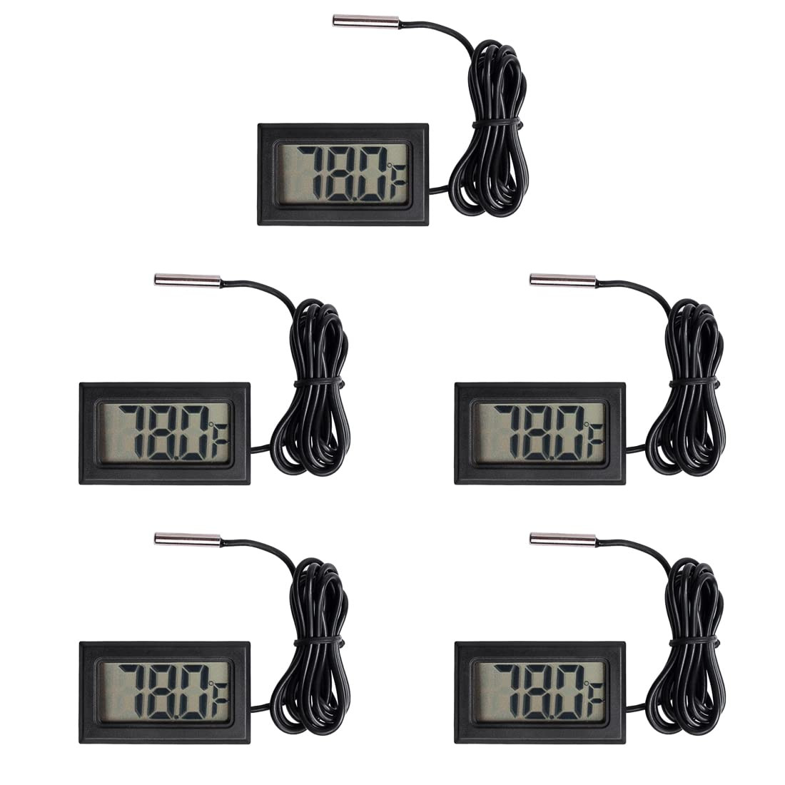 5Pcs Digital LCD Thermometer Temperature Digital LCD Fridge Thermometer Water Te