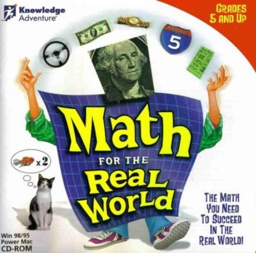 Math For The Real World PC MAC CD children learn coin chance dollars change time