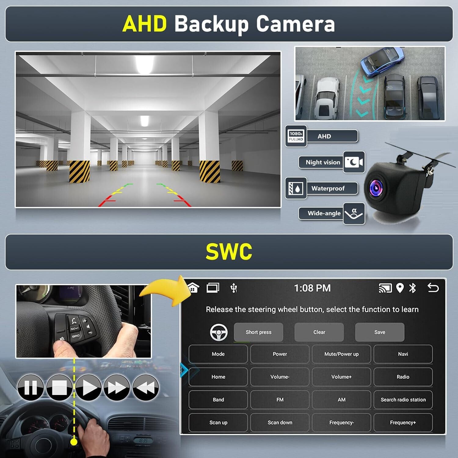 Car Stereo for 350Z 2003-2009 Wireless Carplay Android Auto Backup Camera