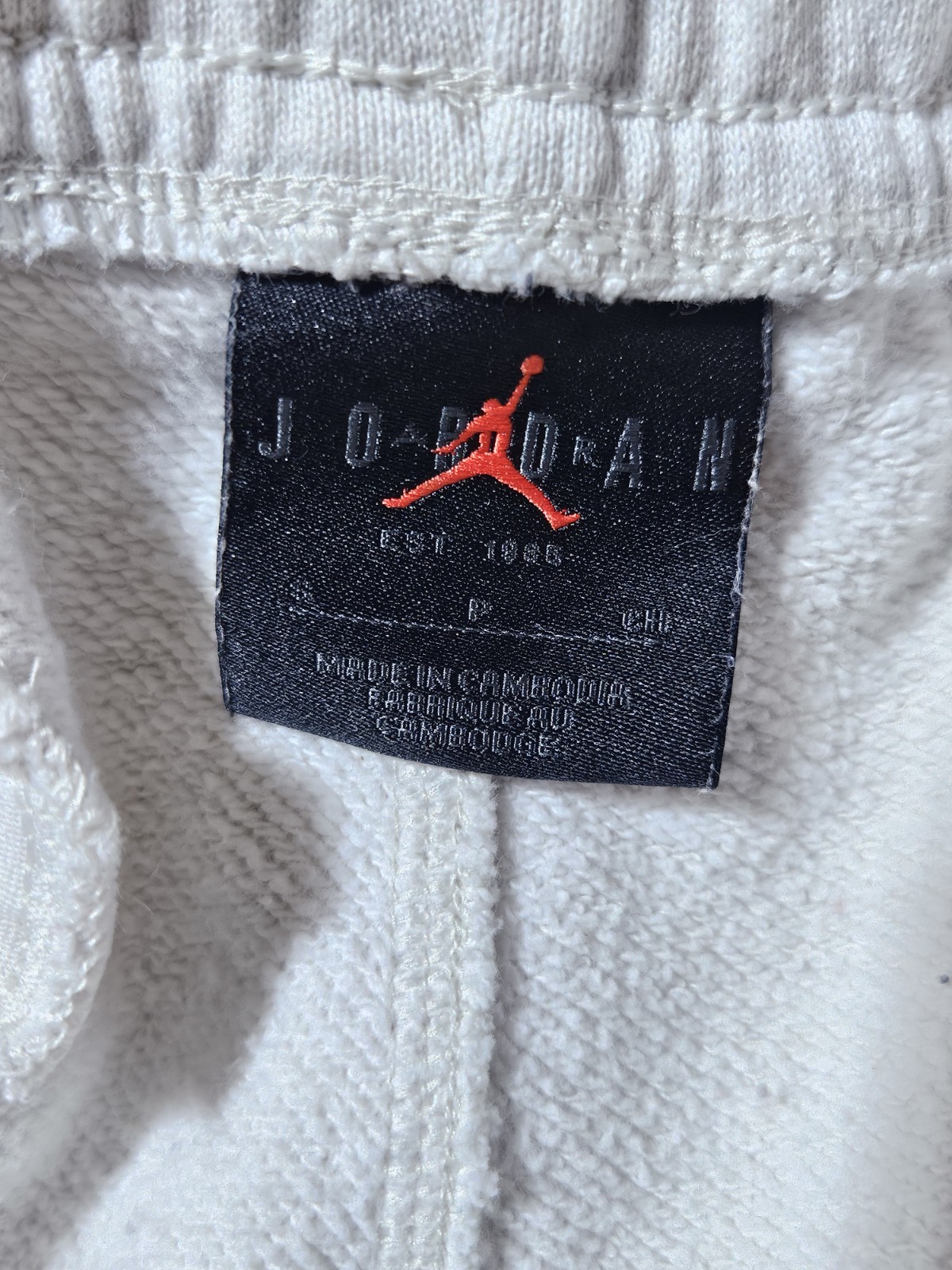 Jordan Essentials Statement Fleece Pants Stitched-Down Jumpman "Flight" Sz Small