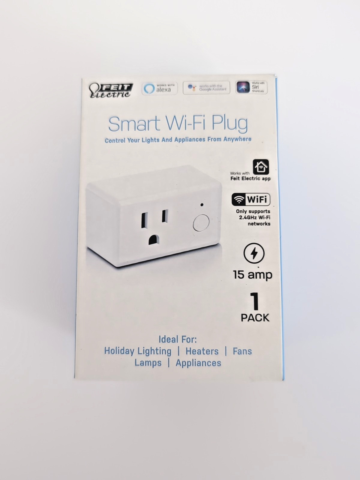 Feit Electric Smart Plug, WiFi Plug Works with 1 Count (Pack of 1), White