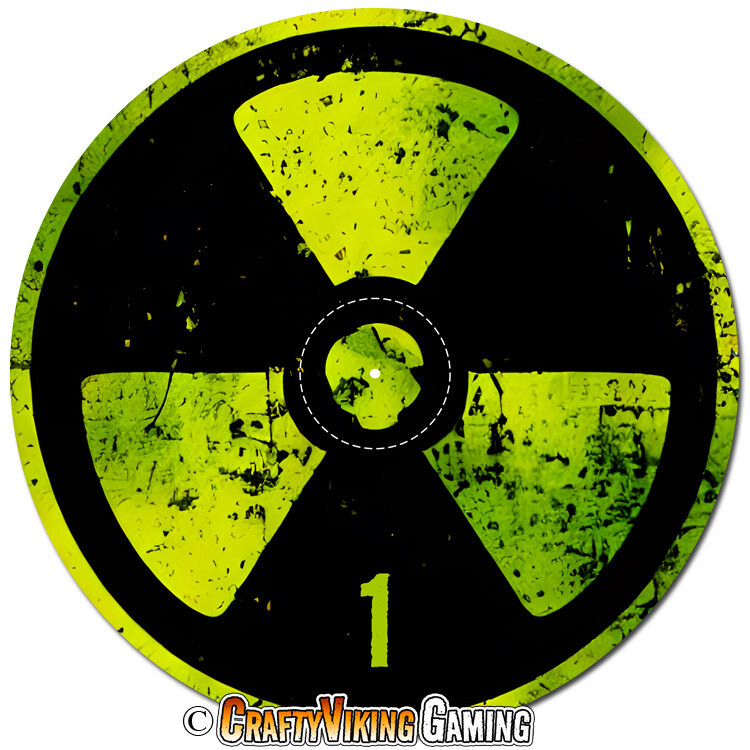 Objective Markers 7.57" NUCLEAR WASTE - For Warhammer 40K Age of Sigmar Neoprene