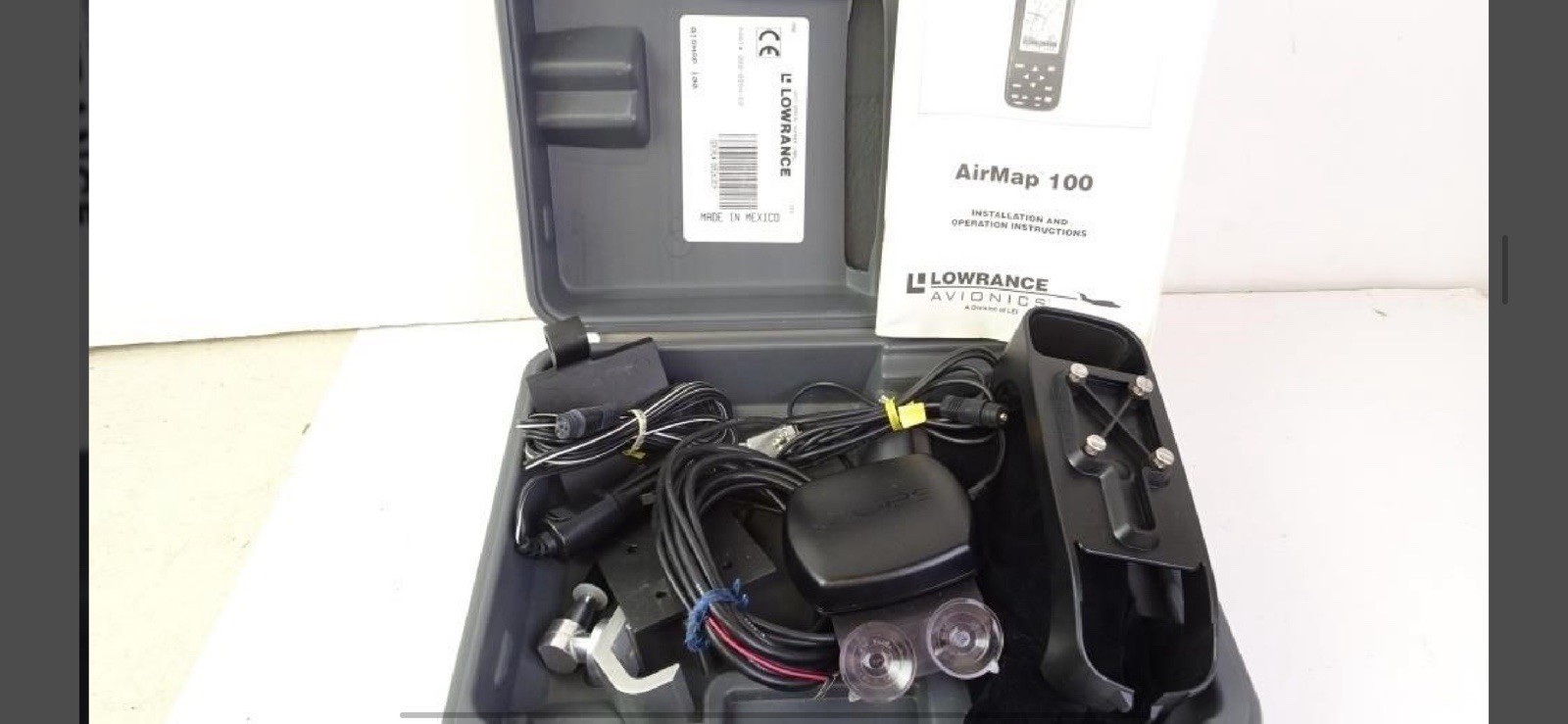 Lowrance Avionics AirMap 100 GPS System in Case