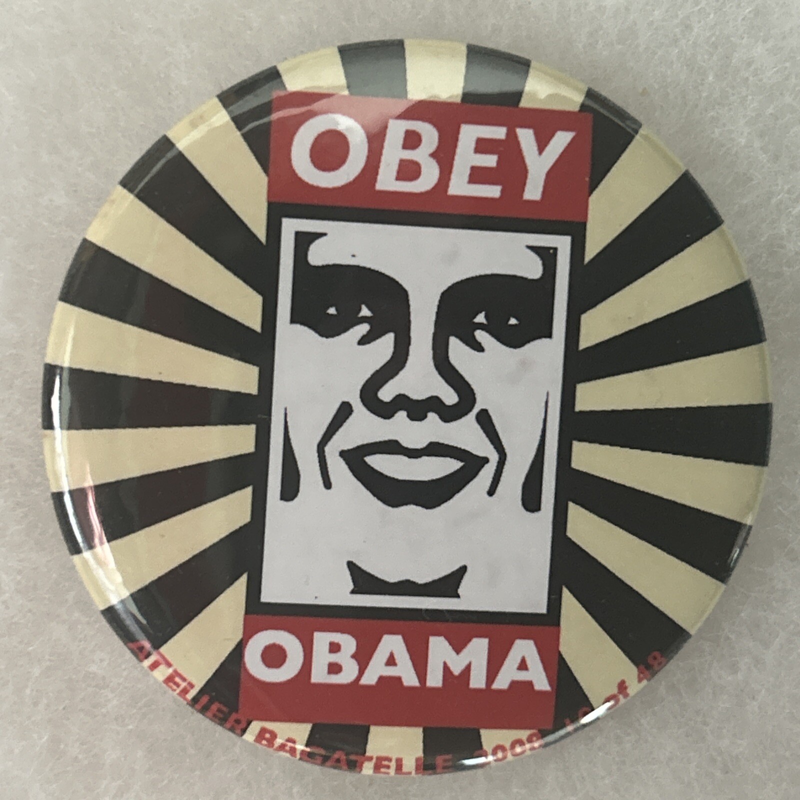 Obey Obama 2 1/4” pinback button pin