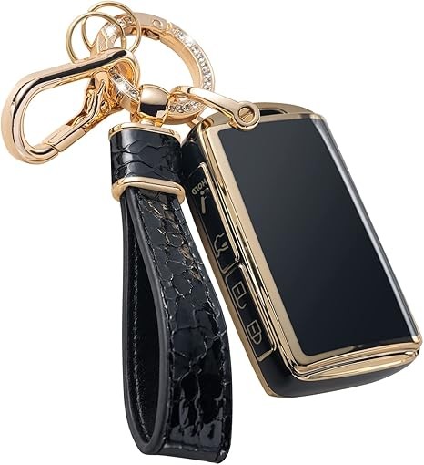 for Mazda Key Fob Cover with Leather Keychain Soft TPU Protection Key Case Compa