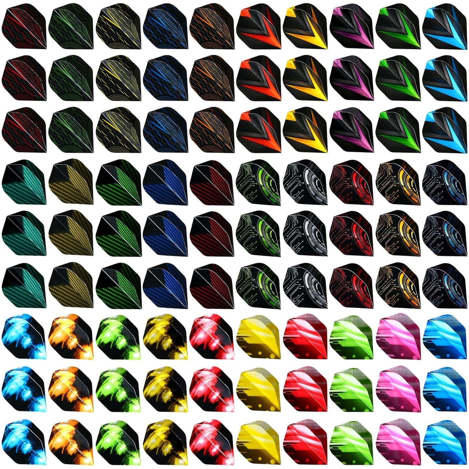 centaur 90Pcs Dart Flights with Flight Protectors, 30 Sets Durable Standard P...