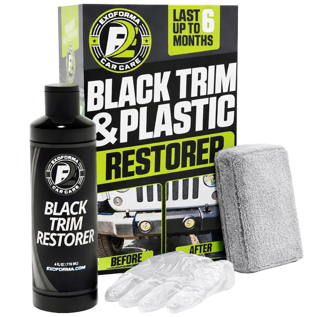 ExoForma Black Trim Restorer - Lasts 6+ Months, 4 Fl Oz (Pack of 1),