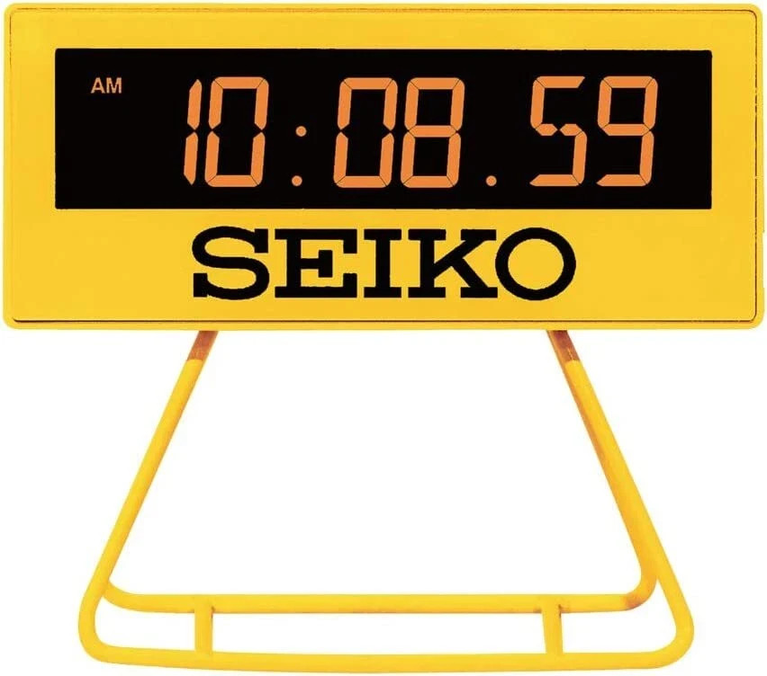 SEIKO SQ815Y Mini Timer Clock Yellow Digital Alarm Clock new