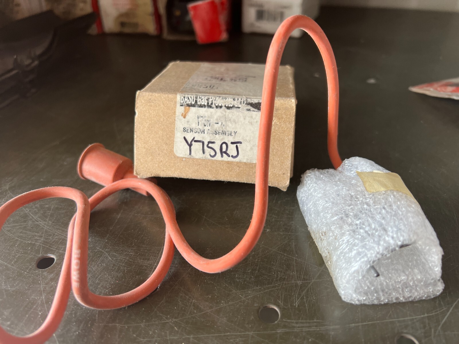 BASO Gas Products Y75RJ-1C  Flame Sensor Assembly with Cable - NEW Old Stock