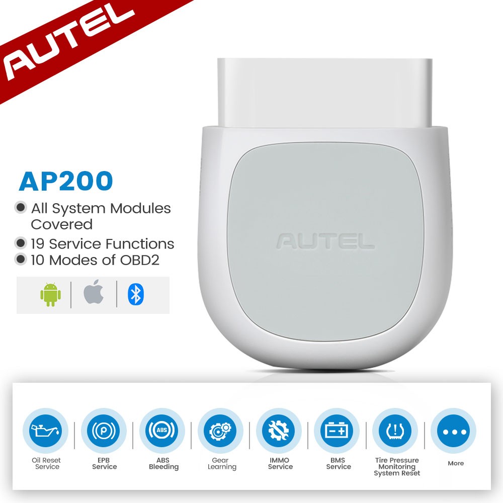 Autel MaxiAP AP200 OBD2 Scanner Auto Diagnostic Code Reader AutoVIN IMMO EBP TPM