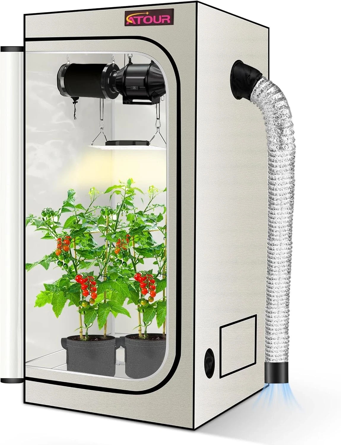 LED Grow Light Specil Tent, High Reflective PE Film Grow Tent, 1680D High Streng
