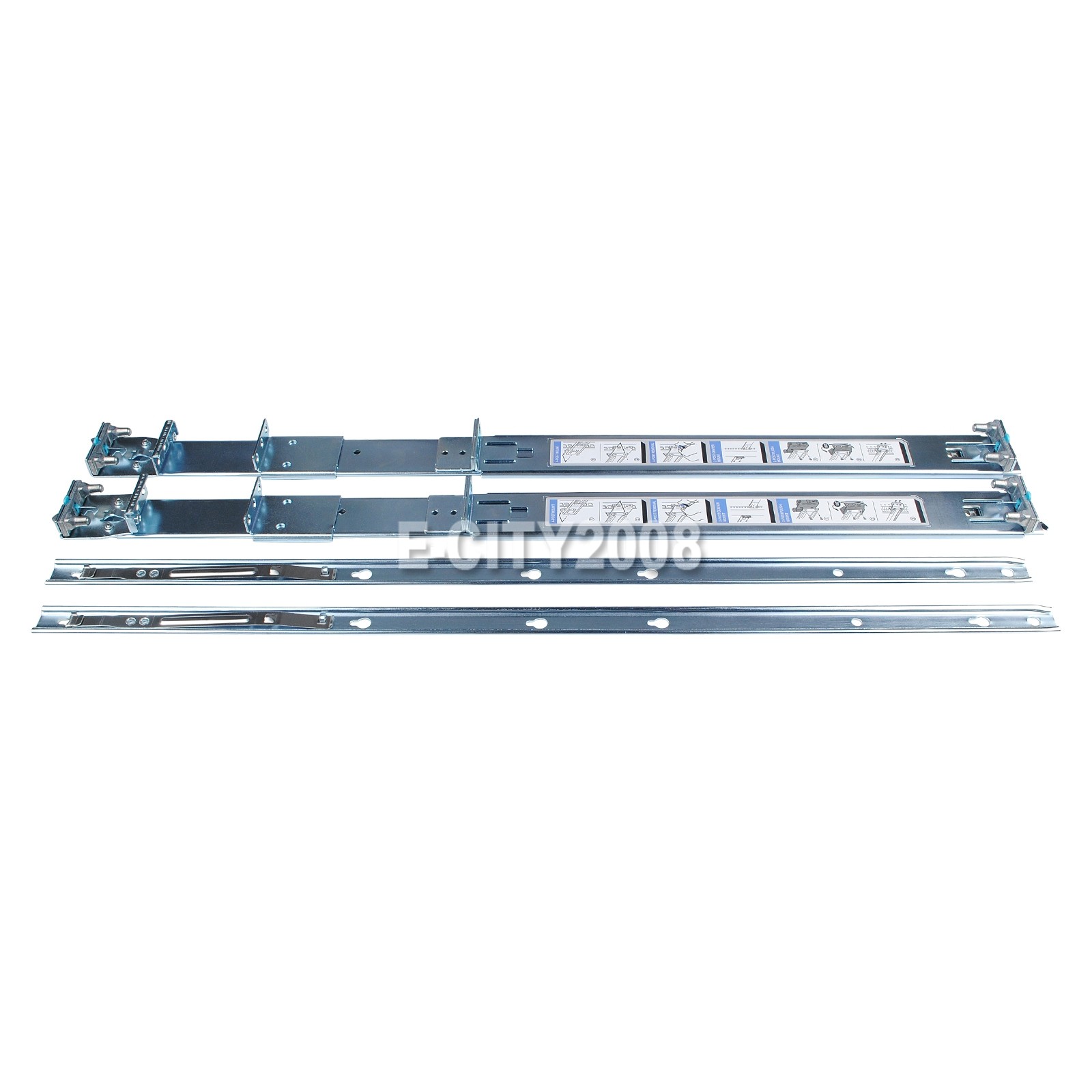 OEM 0C597M 1U 2/4 Post Static Rail Kit For Dell R210 R220 R230 R240 R250 R260