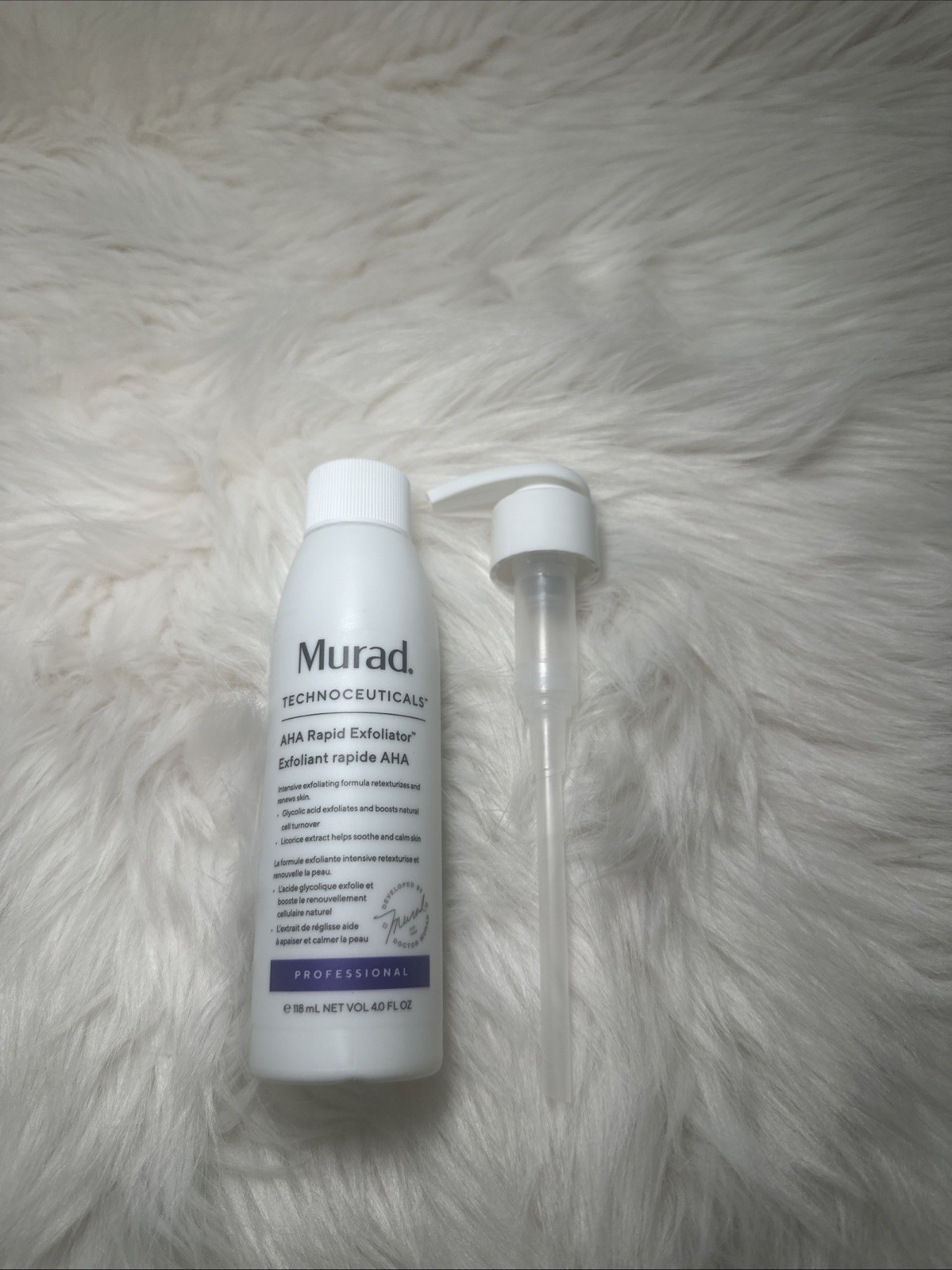 Authentic Murad AHA Rapid Exfoliator 4oz PRO Professional Technoceuticals W/pump
