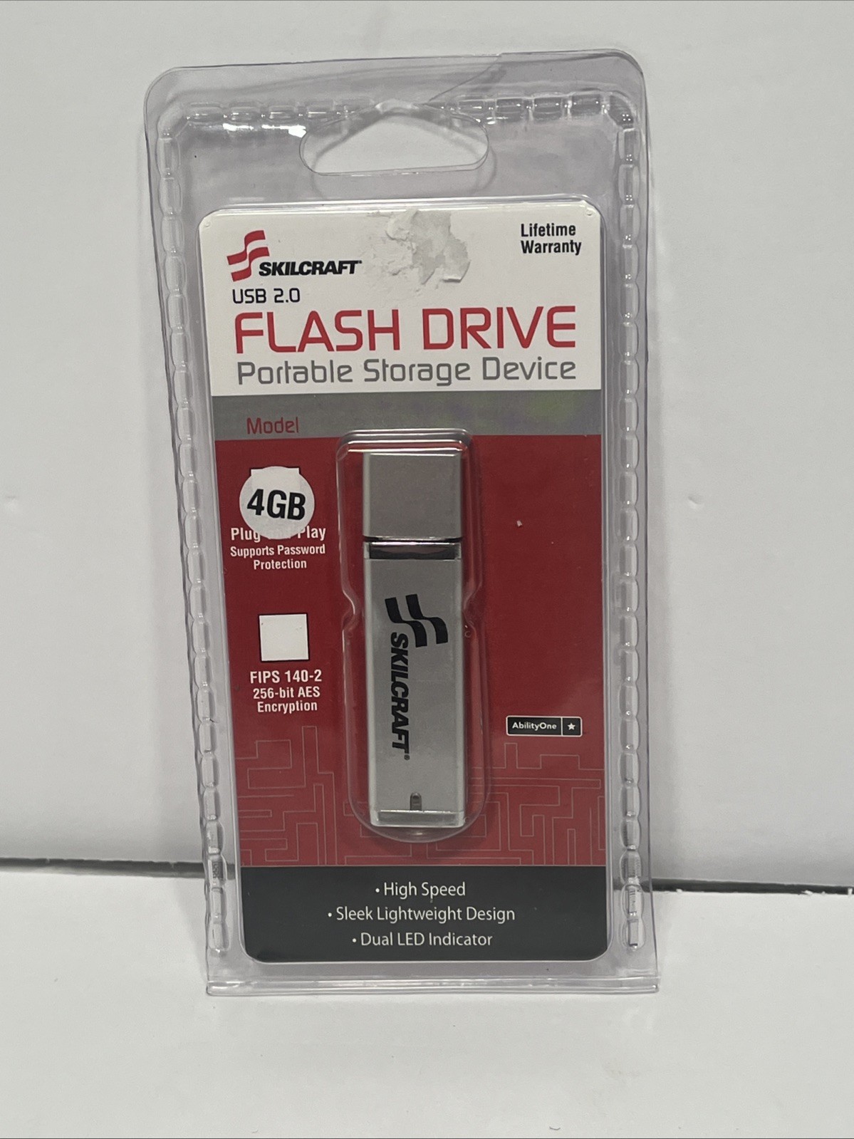 SKILCRAFT USB FLASH DRIVE 4GB SILVER