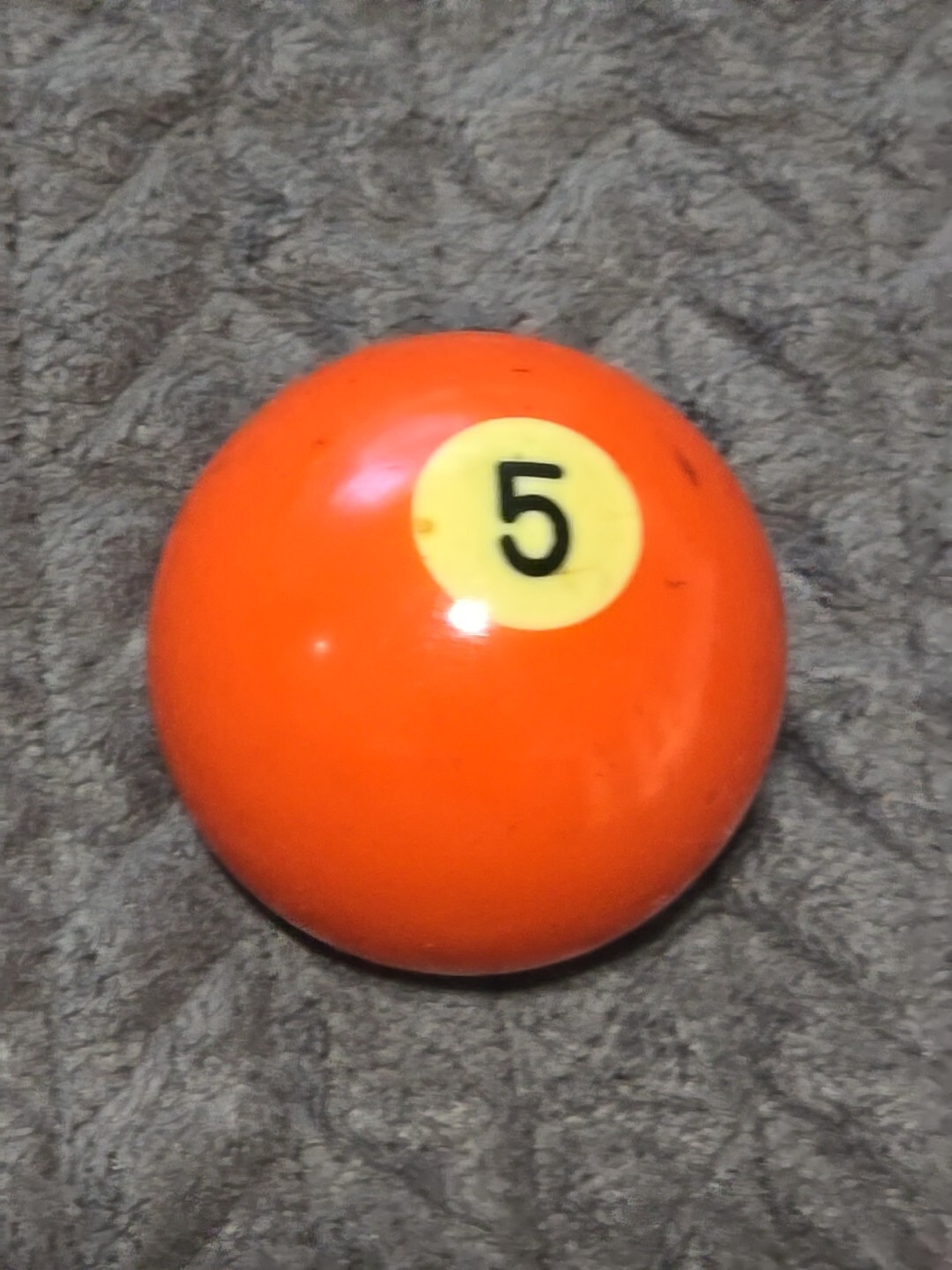 🎱Vintage Replacement Belgian (#5) Pool Ball~Billiards Solid Orange Ball 2"