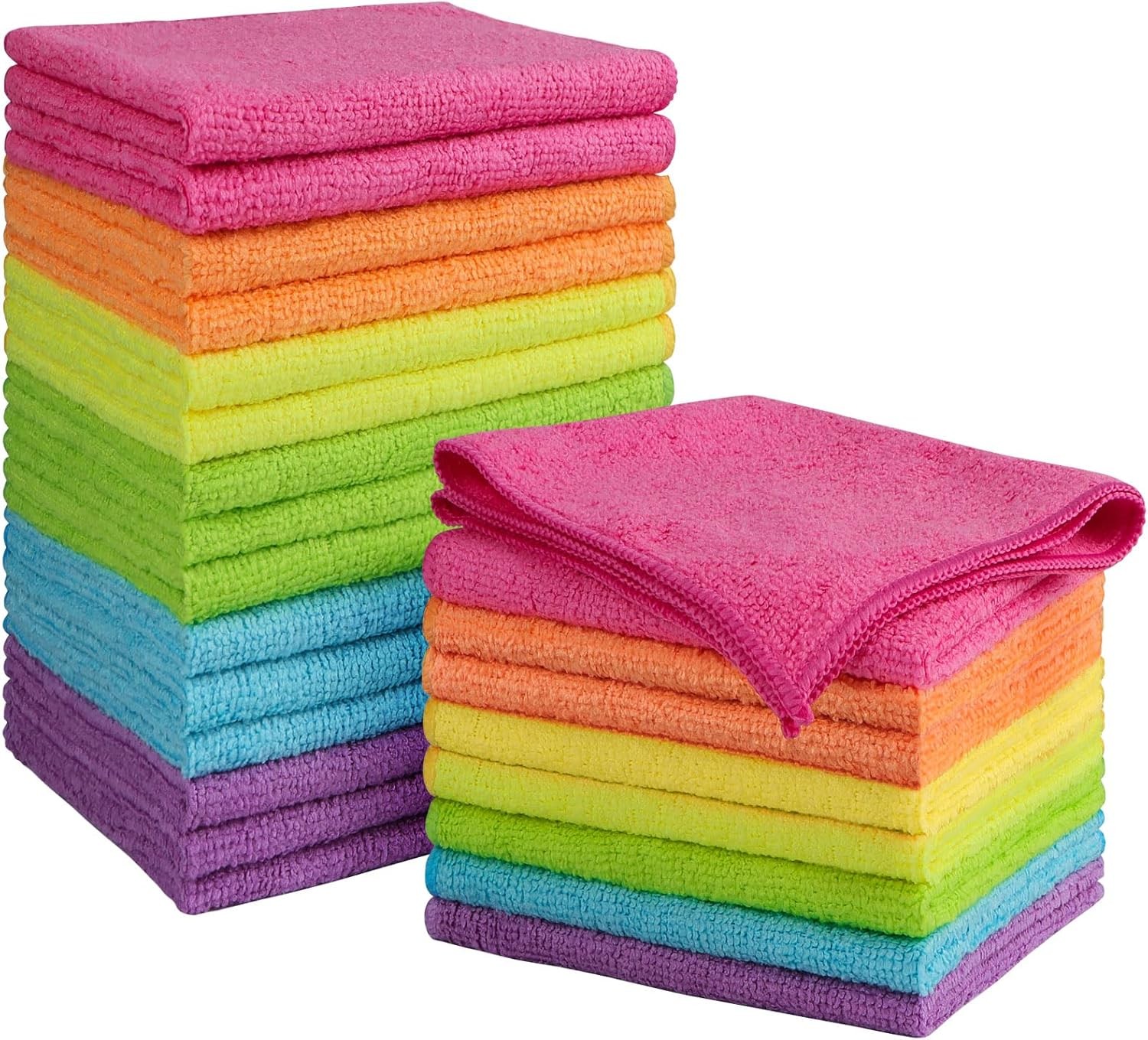 Microfiber Towels 24 Pack Car Cleaning Multicolor
