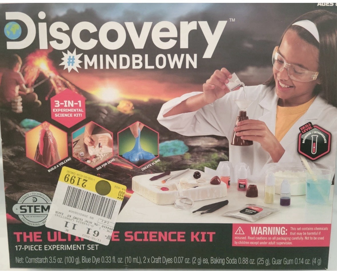Discovery Mindblown 3-in-1 Ultimate Science Kit - 17 Piece Lab Experiment Set