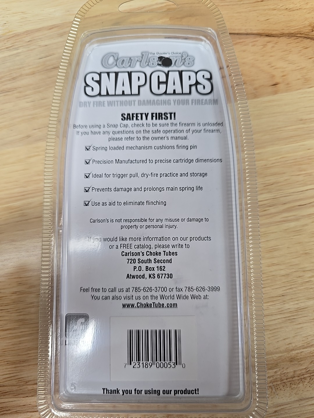 Carlson's Snap Caps .308 Caliber