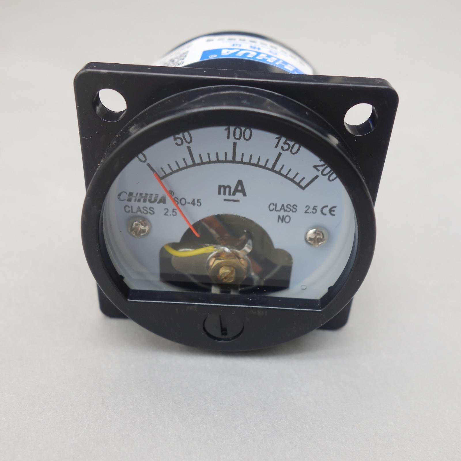 1PC DC 0-200MA Analog Ammeter Panel AMP Current Meter SO45 Cutout 45mm