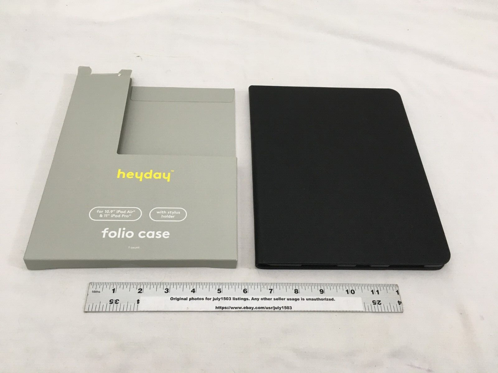 Heyday Folio Case w/Stylus Holder - 10.9" iPad Air, 11" iPad Pro BLACK SAFFIANIO