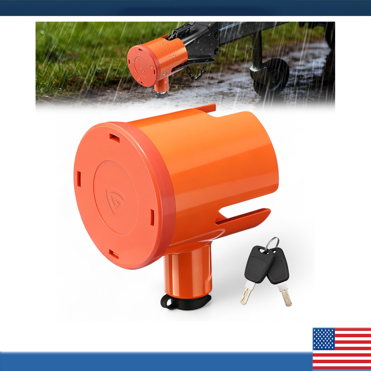Trailer Coupler Lock Fits 2 & 2-5/16 Inches Couplers Heavy Duty Tow Hitch lock