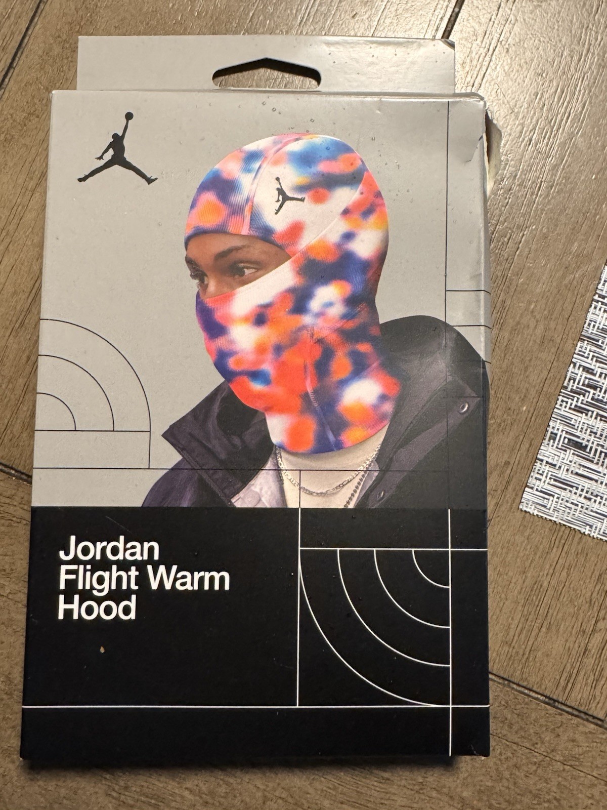 Nike Jordan Rib Knit Hood Balaclava Adult Men's Hot Lava/Black/White New