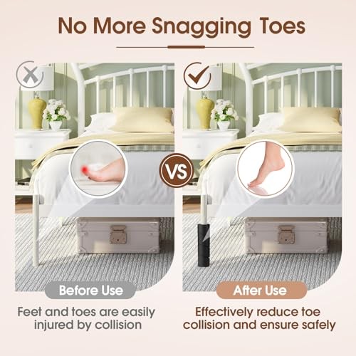 Pack Bed Frame Toe Protectors – Cushioned Corner Guards for Bed Frame Round 4
