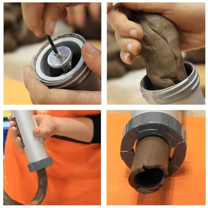 Versatile Clay ,Clay Extruder w/12 Different Molds + 1 Solid Disc + 1 pc Clay...